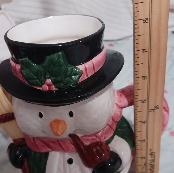 Ceramic Christmas Snowman Pitcher Festive Holiday Tableware Vintage Design - Picture 11 of 11
